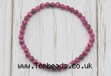 CGB7205 4mm tiny red tiger eye beaded meditation yoga bracelets