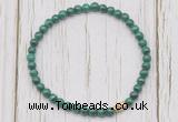 CGB7216 4mm tiny malachite beaded meditation yoga bracelets