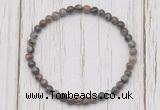 CGB7217 4mm tiny grey opal beaded meditation yoga bracelets