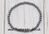 CGB7220 4mm tiny hematite beaded meditation yoga bracelets