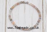 CGB7235 4mm tiny Botswana agate beaded meditation yoga bracelets