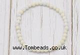 CGB7239 4mm tiny ivory jade beaded meditation yoga bracelets