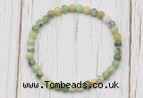 CGB7245 4mm tiny Australia chrysoprase beaded meditation yoga bracelets