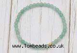 CGB7248 4mm tiny green aventurine beaded meditation yoga bracelets