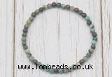 CGB7255 4mm tiny African turquoise beaded meditation yoga bracelets