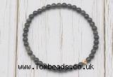 CGB7261 4mm tiny golden obsidian beaded meditation yoga bracelets