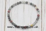 CGB7277 4mm tiny blood jasper beaded meditation yoga bracelets