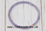 CGB7291 4mm tiny light amethyst beaded meditation yoga bracelets