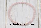 CGB7293 4mm tiny pink morganite beaded meditation yoga bracelets