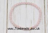 CGB7293 4mm tiny pink morganite beaded meditation yoga bracelets