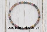 CGB7296 4mm tiny tourmaline beaded meditation yoga bracelets