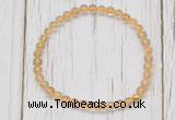 CGB7298 4mm tiny citrine beaded meditation yoga bracelets