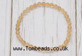 CGB7298 4mm tiny citrine beaded meditation yoga bracelets