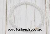 CGB7300 4mm tiny white moonstone beaded meditation yoga bracelets