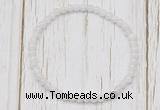 CGB7301 4mm tiny white moonstone beaded meditation yoga bracelets