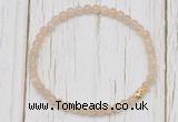 CGB7302 4mm tiny moonstone beaded meditation yoga bracelets