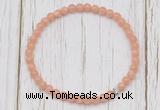 CGB7306 4mm tiny sunstone beaded meditation yoga bracelets