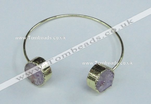 CGB732 15mm coin druzy agate gemstone bangles wholesale