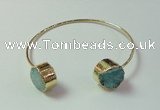 CGB733 15mm coin druzy agate gemstone bangles wholesale