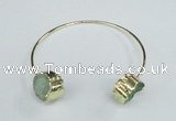 CGB734 15mm coin druzy agate gemstone bangles wholesale