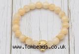 CGB7382 8mm honey jade bracelet with tiger head for men or women