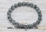 CGB7422 8mm eagle eye jasper bracelet with skull for men or women