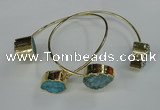 CGB750 13*18mm - 15*20mm teardrop druzy agate gemstone bangles