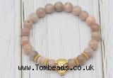 CGB7507 8mm sunstone bracelet with tiger head for men or women