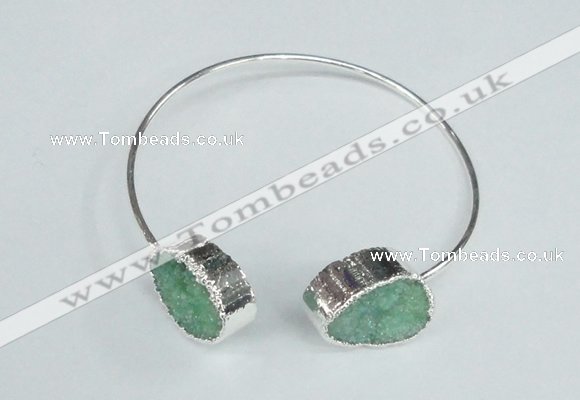 CGB761 13*18mm - 15*20mm oval druzy agate gemstone bangles