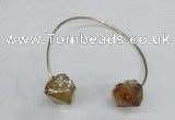 CGB770 13*18mm - 15*20mm faceted nuggets citrine gemstone bangles