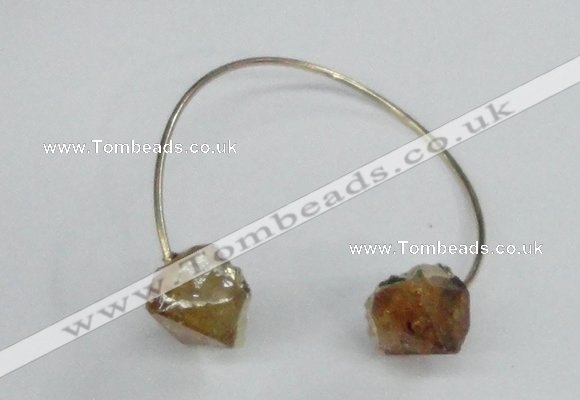 CGB770 13*18mm - 15*20mm faceted nuggets citrine gemstone bangles