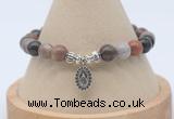 CGB7765 8mm wooden jasper bead with luckly charm bracelets