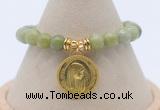 CGB7779 8mm China jade bead with luckly charm bracelets