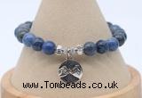 CGB7817 8mm dumortierite bead with luckly charm bracelets