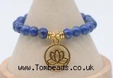 CGB7818 8mm lapis lazuli bead with luckly charm bracelets