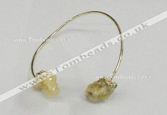 CGB785 13*18mm - 15*20mm nuggets druzy quartz gemstone bangles