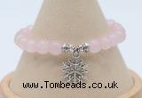 CGB7886 8mm rose quartz bead with luckly charm bracelets