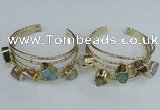 CGB790 12*16mm - 13*18mm freeform druzy agate gemstone bangles