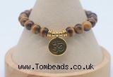 CGB7917 8mm yellow tiger eye bead with luckly charm bracelets