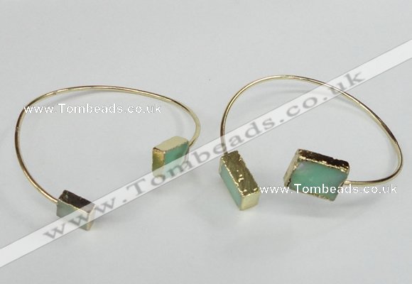 CGB792 8*10mm - 12*16mm rectangle Australia chrysoprase bangles