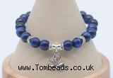 CGB7924 8mm blue tiger eye bead with luckly charm bracelets