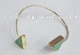 CGB793 12*16mm - 13*18mm triangle Australia chrysoprase bangles