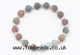 CGB8212 8mm matte picasso jasper & matte amazonite beaded stretchy bracelets