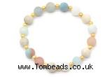 CGB8241 8mm matte amazonite beaded stretchy bracelets wholesale