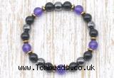 CGB8334 8mm candy jade, black onyx & hematite energy bracelet