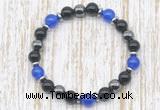 CGB8336 8mm candy jade, black onyx & hematite energy bracelet