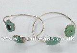 CGB837 13*15mm - 15*20mm freeform druzy agate gemstone bangles