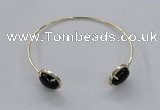 CGB861 10*14mm oval agate gemstone bangles wholesale