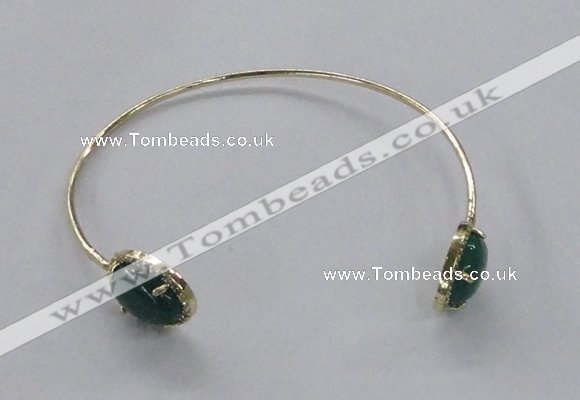 CGB862 10*14mm oval agate gemstone bangles wholesale