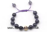 CGB8620 12mm round grade A amethyst adjustable macrame bracelets